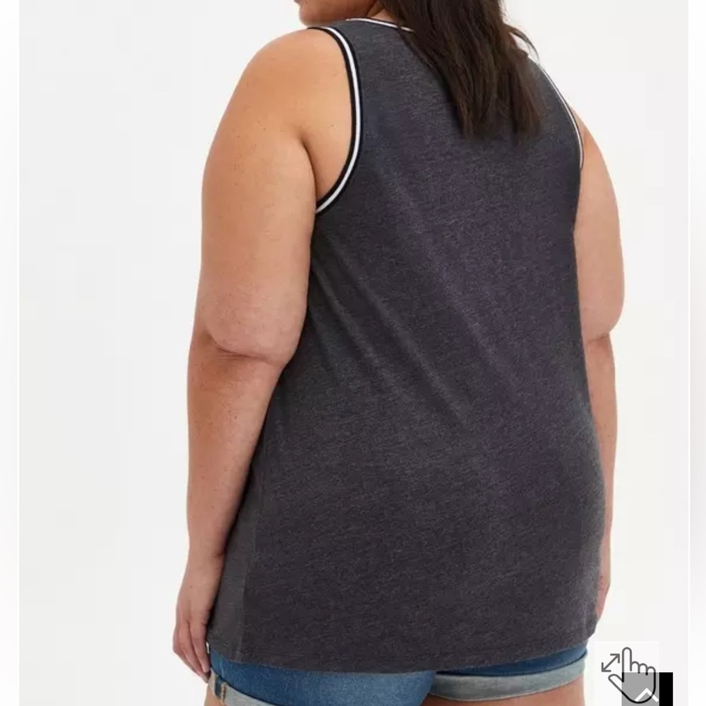 NWT Torrid Space Jam 2 Grey Ringer Tank 2X - Picture 3 of 8